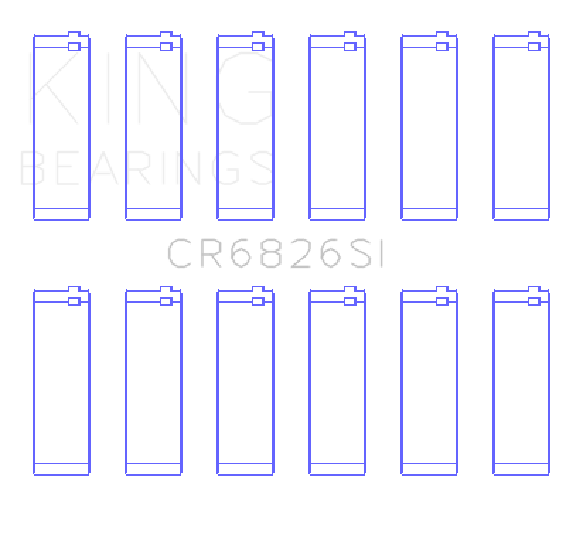King SI Series Rod Bearing Set - GM 3.6L V6 2004-2020 (+0.25mm), view 2