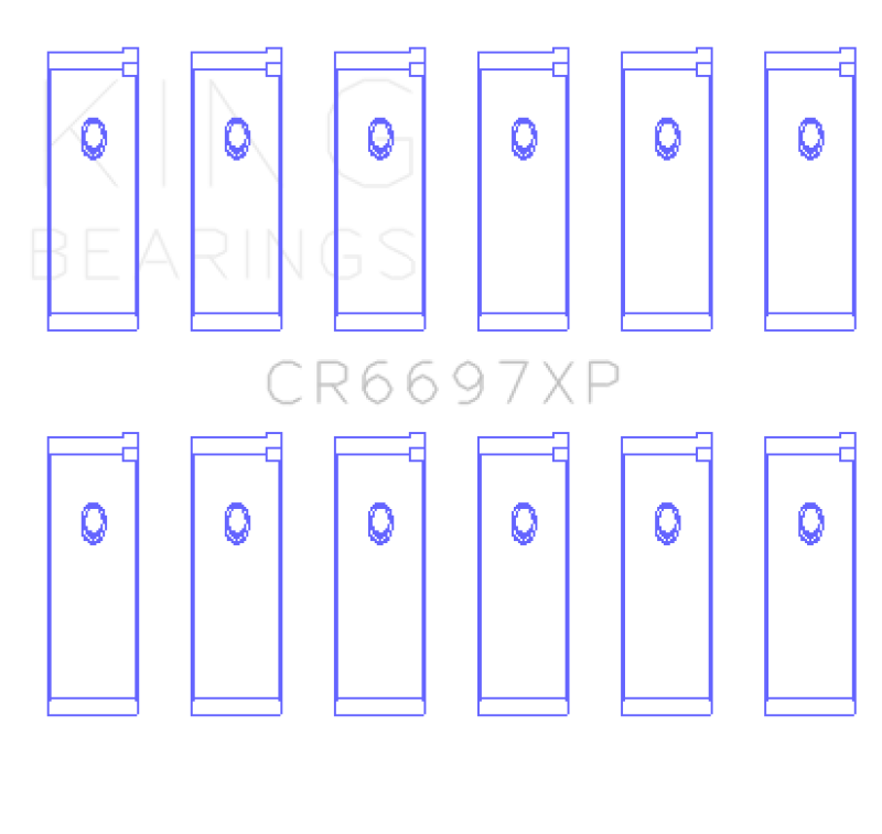 King XP Series Rod Bearing Set - Nissan RB25/RB26 (Size STD) Performance