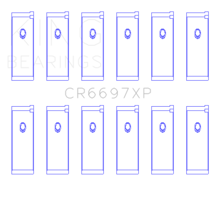 King XP Series Rod Bearing Set - Nissan RB25/RB26 Performance (+0.25mm)