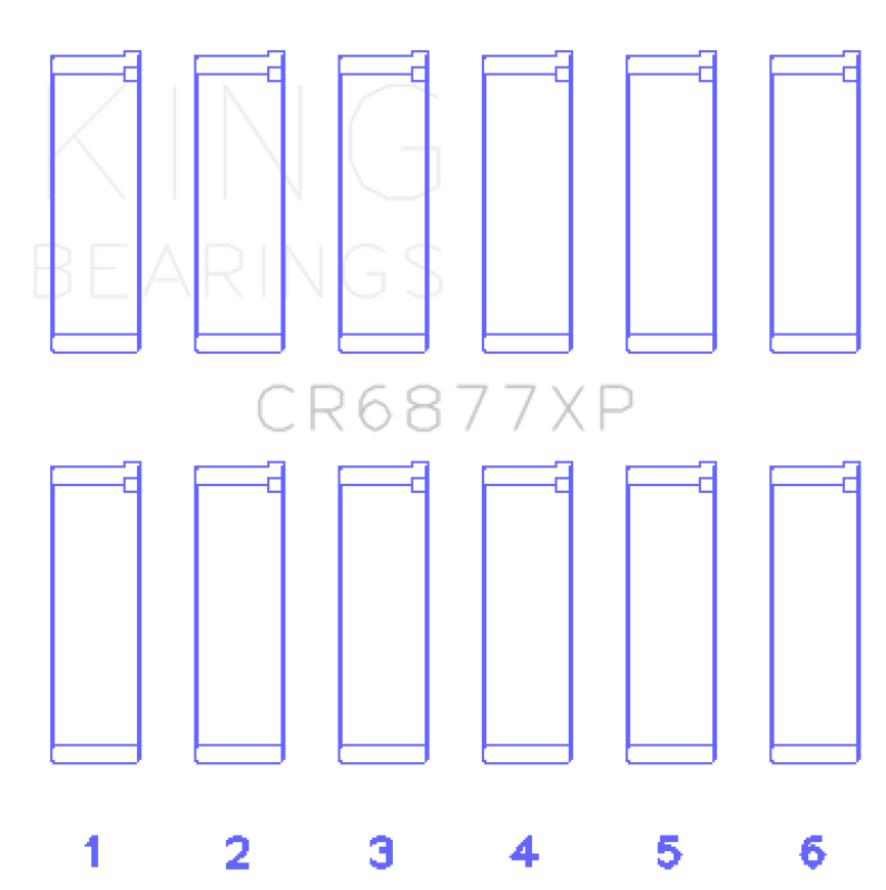 King XP Series Rod Bearing Set - BMW S54B32 3.2L 2001-2008 - Performance, view 2