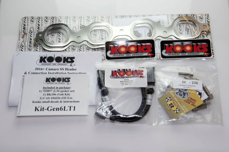 Kooks Longtube Headers & Green Catted Connection - Chevrolet Camaro SS 2016-2024 6.2L (1-7/8 x 3), view 5