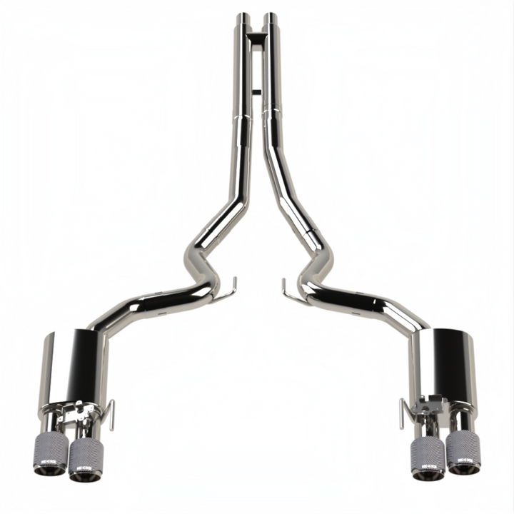 Kooks Valved Cat-Back Exhaust - Ford Mustang 2018-2025 - Carbon Tips