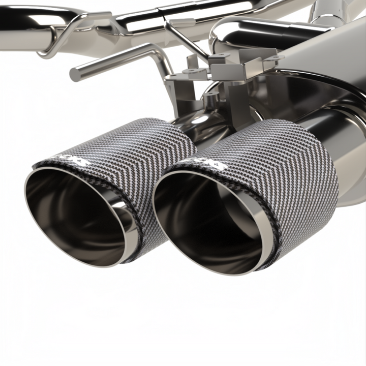 Kooks Valved Cat-Back Exhaust - Ford Mustang 2018-2025 - Carbon Tips, view 4