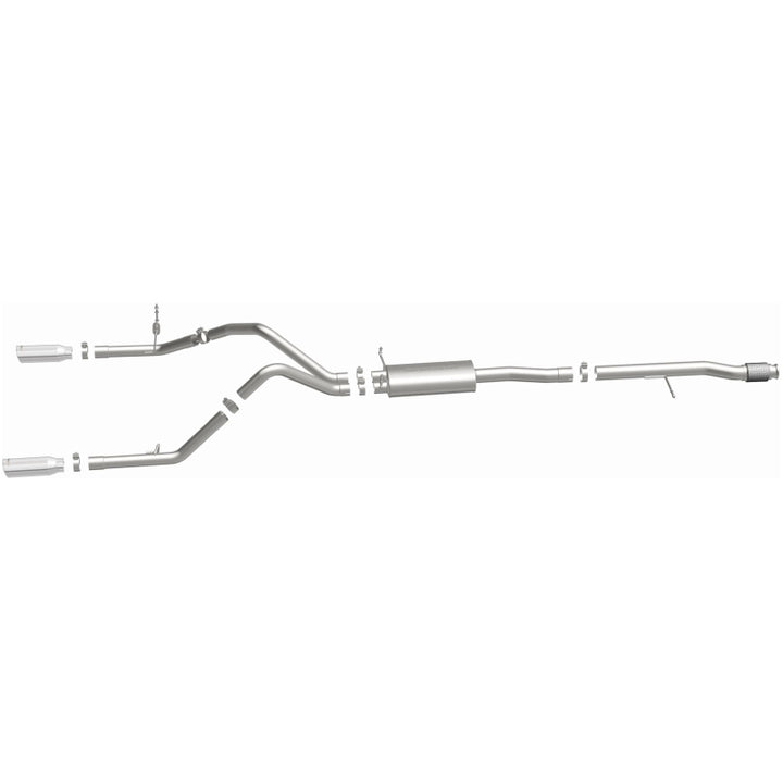 MagnaFlow Cat-Back Exhaust - Chevrolet Silverado / GMC Sierra 1500 5.3L V8 2014-2019 - Crew Cab / Extended Cab Dual Split Rear Exit, view 25