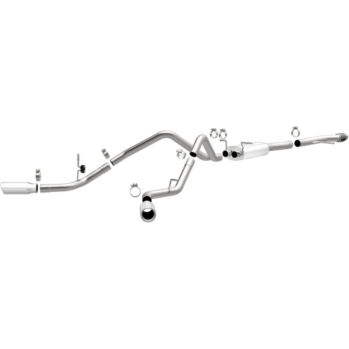 MagnaFlow Cat-Back Exhaust - Chevrolet Silverado / GMC Sierra 1500 5.3L V8 2014-2019 - Crew Cab / Extended Cab - Dual Split Behind Rear Tires Exit