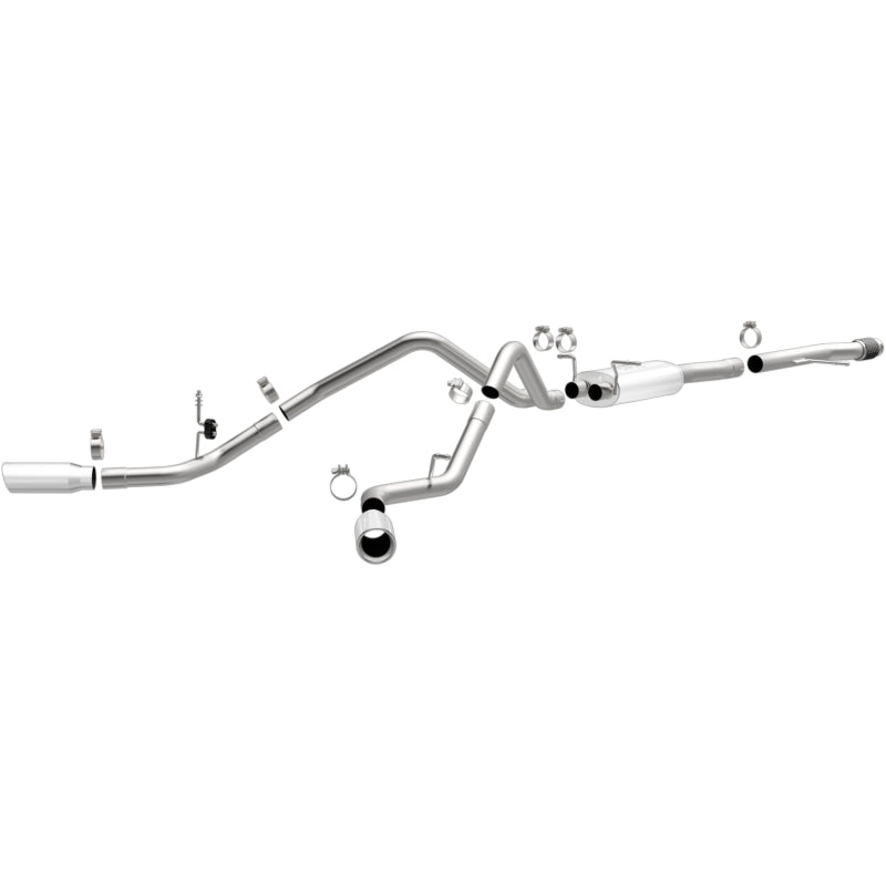 MagnaFlow Cat-Back Exhaust - Chevrolet Silverado / GMC Sierra 1500 5.3L V8 2014-2019 - Crew Cab / Extended Cab - Dual Split Behind Rear Tires Exit