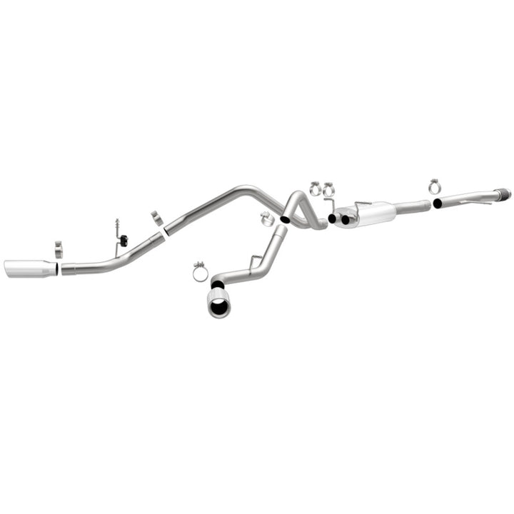 MagnaFlow Cat-Back Exhaust - Chevrolet Silverado / GMC Sierra 1500 5.3L V8 2014-2019 - Crew Cab / Extended Cab - Dual Split Behind Rear Tires Exit, view 2