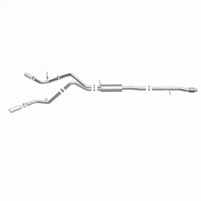 MagnaFlow Cat-Back Exhaust - Chevrolet Silverado / GMC Sierra 1500 5.3L V8 2014-2019 - Crew Cab / Extended Cab - Dual Split Behind Rear Tires Exit, view 38
