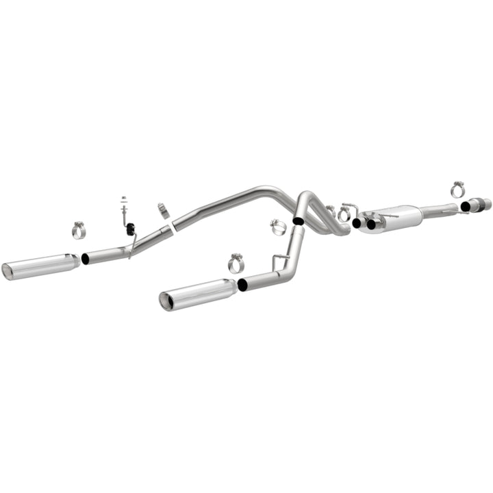 MagnaFlow Cat-Back Exhaust - Chevrolet Silverado / GMC Sierra 1500 5.3L V8 2014-2018 - Standard Cab - Dual Split Rear Exit