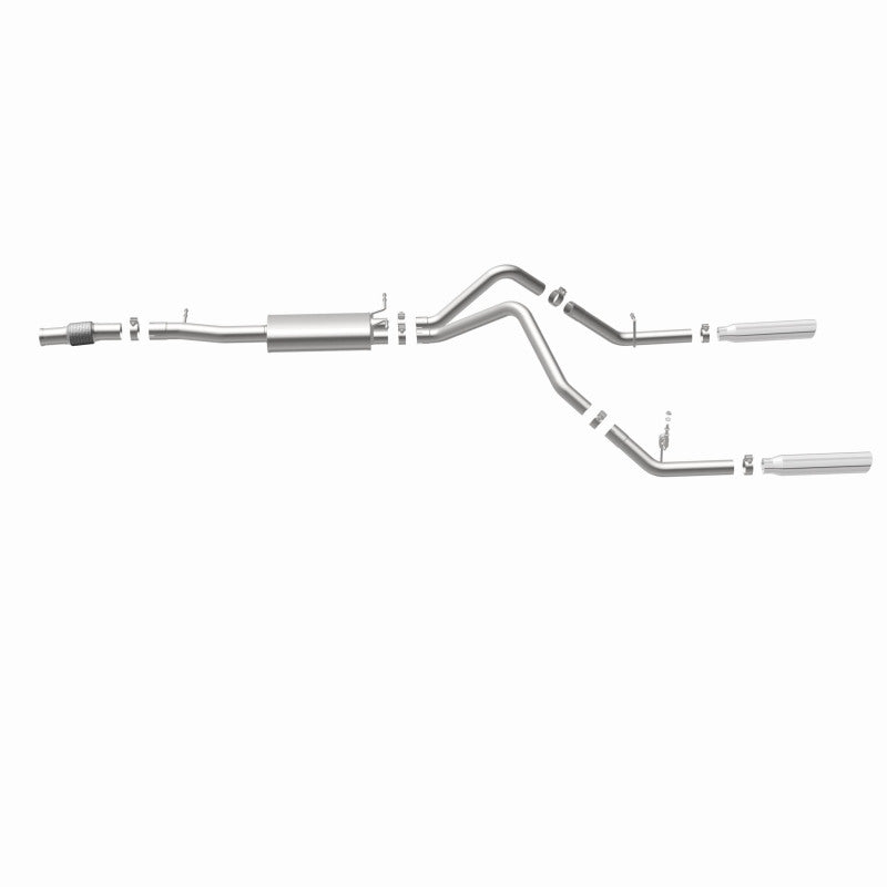 MagnaFlow Cat-Back Exhaust - Chevrolet Silverado / GMC Sierra 1500 5.3L V8 2014-2018 - Standard Cab - Dual Split Rear Exit, view 16