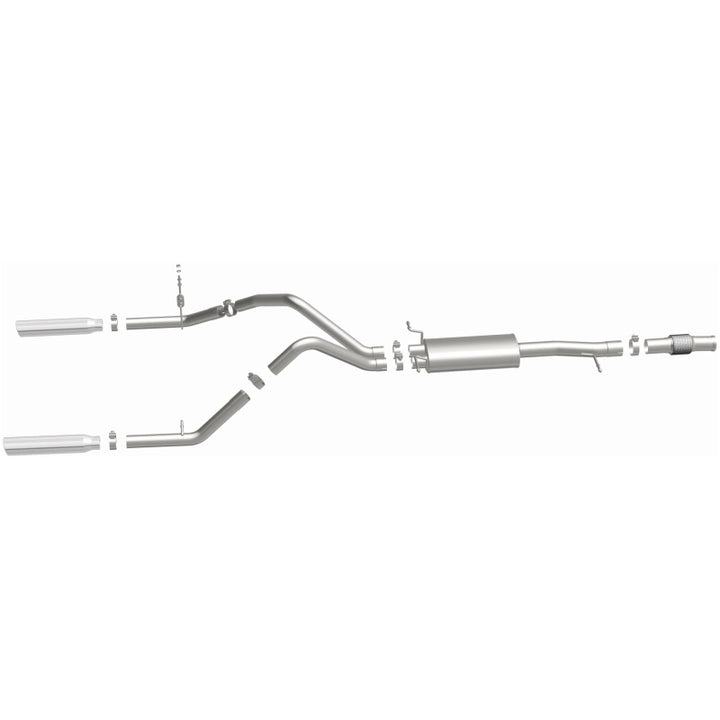 MagnaFlow Cat-Back Exhaust - Chevrolet Silverado / GMC Sierra 1500 5.3L V8 2014-2018 - Standard Cab - Dual Split Rear Exit, view 7