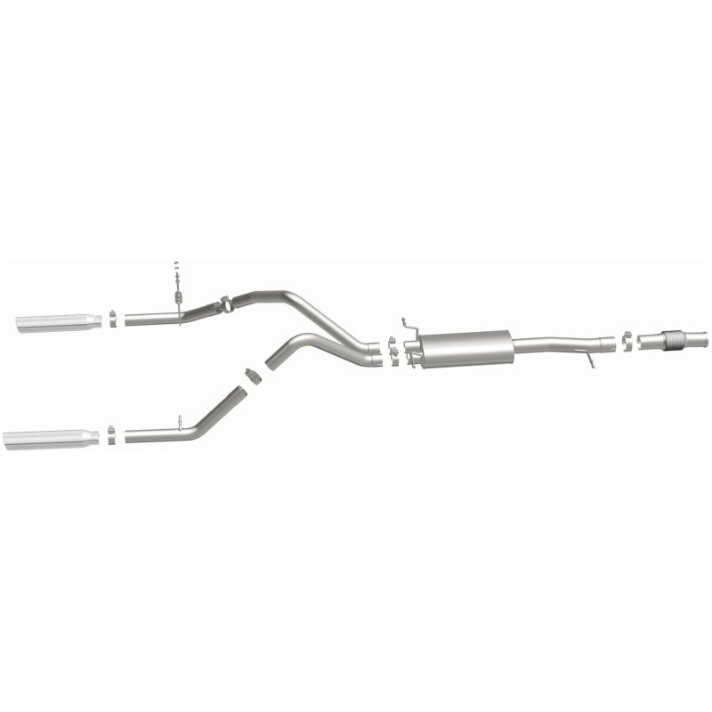 MagnaFlow Cat-Back Exhaust - Chevrolet Silverado / GMC Sierra 1500 5.3L V8 2014-2018 - Standard Cab - Dual Split Rear Exit, view 7