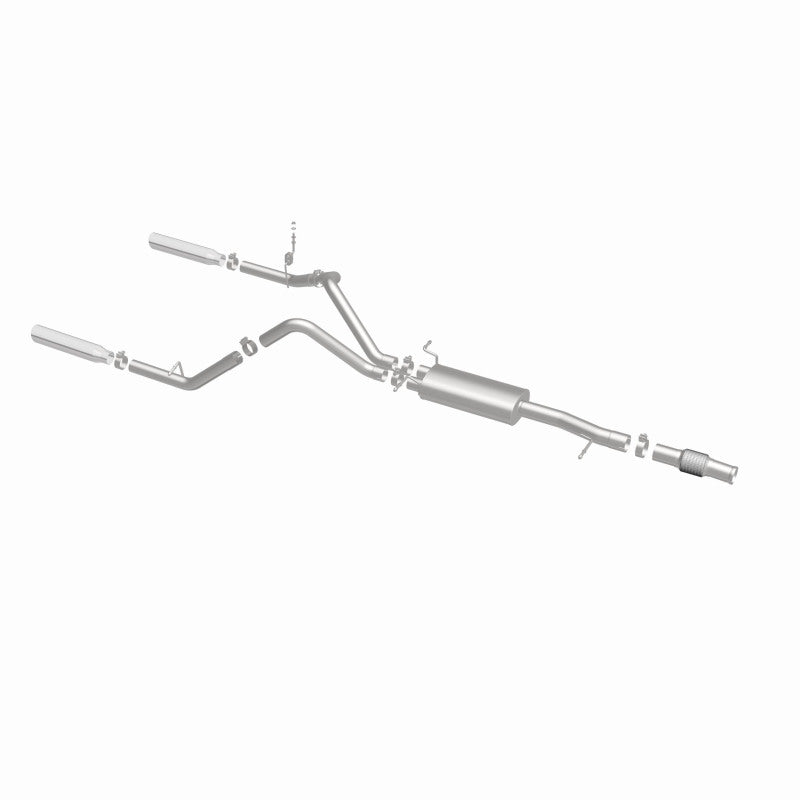 MagnaFlow Cat-Back Exhaust - Chevrolet Silverado / GMC Sierra 1500 5.3L V8 2014-2018 - Standard Cab - Dual Split Rear Exit, view 9