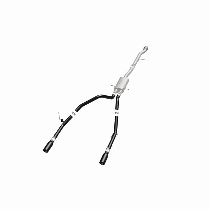 MagnaFlow Cat-Back Exhaust - Chevrolet Silverado / GMC Sierra 1500 4.3L / 5.3L 2014-2019 - Dual Split Rear Exit with 4in Black Tips, view 10