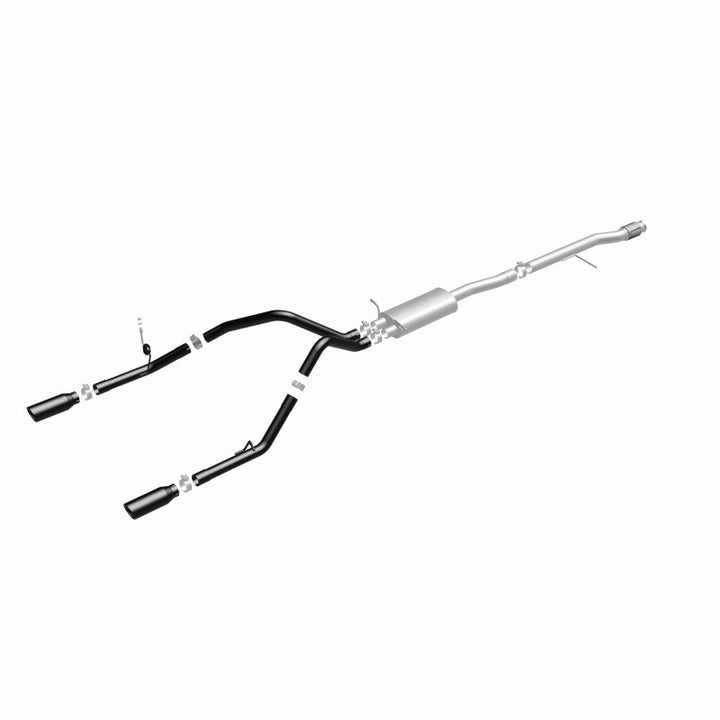 MagnaFlow Cat-Back Exhaust - Chevrolet Silverado / GMC Sierra 1500 4.3L / 5.3L 2014-2019 - Dual Split Rear Exit with 4in Black Tips, view 25