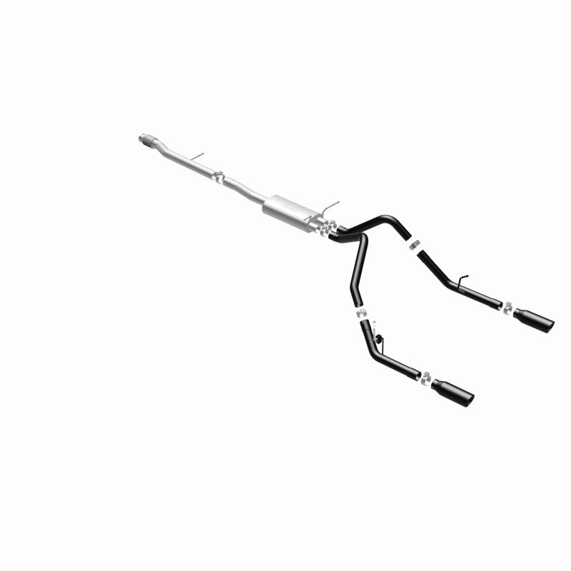 MagnaFlow Cat-Back Exhaust - Chevrolet Silverado / GMC Sierra 1500 4.3L / 5.3L 2014-2019 - Dual Split Rear Exit with 4in Black Tips, view 37