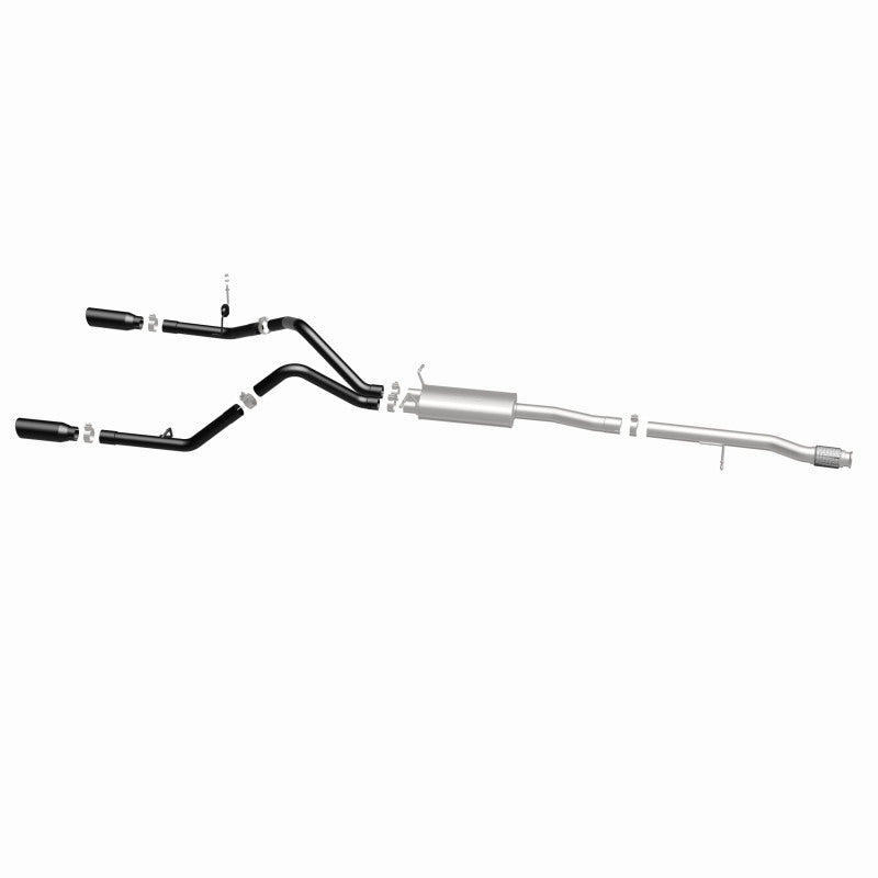 MagnaFlow Cat-Back Exhaust - Chevrolet Silverado / GMC Sierra 1500 4.3L / 5.3L 2014-2019 - Dual Split Rear Exit with 4in Black Tips, view 43