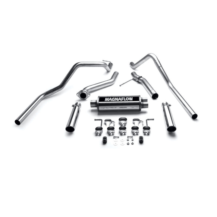 MagnaFlow Cat-Back Exhaust - Chevrolet Silverado / GMC Sierra 1500 4.8L / 5.3L 1999-2002 - Extended Cab Short Bed