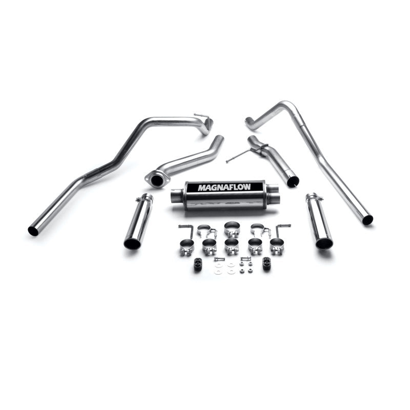 MagnaFlow Cat-Back Exhaust - Chevrolet Silverado / GMC Sierra 1500 4.8L / 5.3L 1999-2002 - Extended Cab Short Bed
