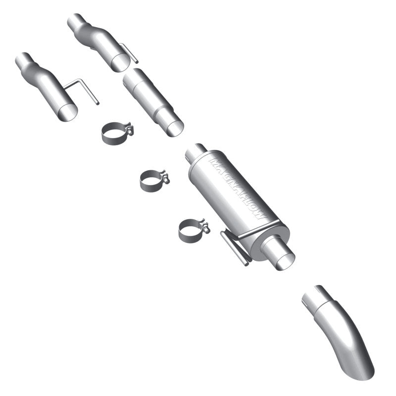 MagnaFlow Cat-Back Exhaust - Ford F-150 3.7L / 5.0L / 6.2L 2011-2014 - 3in Stainless Turn Down Tip, view 2