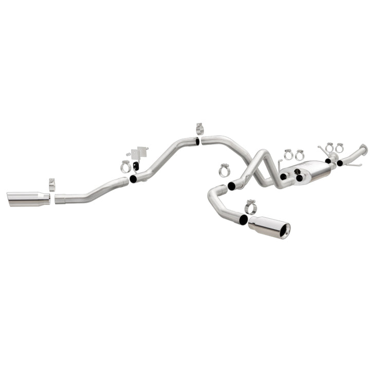MagnaFlow Cat-Back Exhaust - Toyota Tundra 4.6L / 5.7L V8 2009-2021 - Double Cab Long Bed / CrewMax Short Bed - 2.5in Dual Split Rear Exit 4in Tips