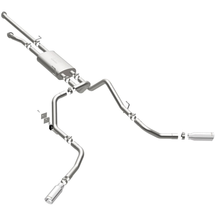 MagnaFlow Cat-Back Exhaust - Toyota Tundra 4.6L / 5.7L V8 2009-2021 - Double Cab Long Bed / CrewMax Short Bed - 2.5in Dual Split Rear Exit 4in Tips, view 13