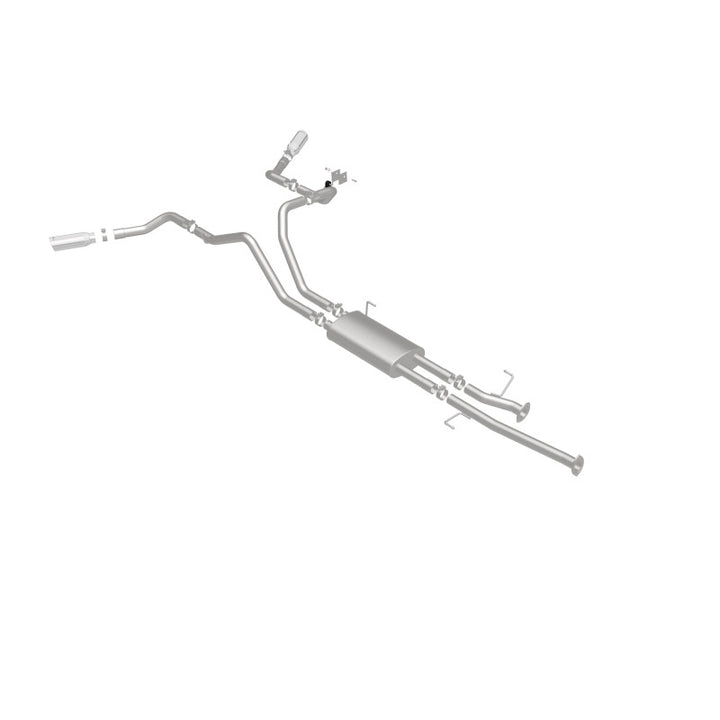 MagnaFlow Cat-Back Exhaust - Toyota Tundra 4.6L / 5.7L V8 2009-2021 - Double Cab Long Bed / CrewMax Short Bed - 2.5in Dual Split Rear Exit 4in Tips, view 14