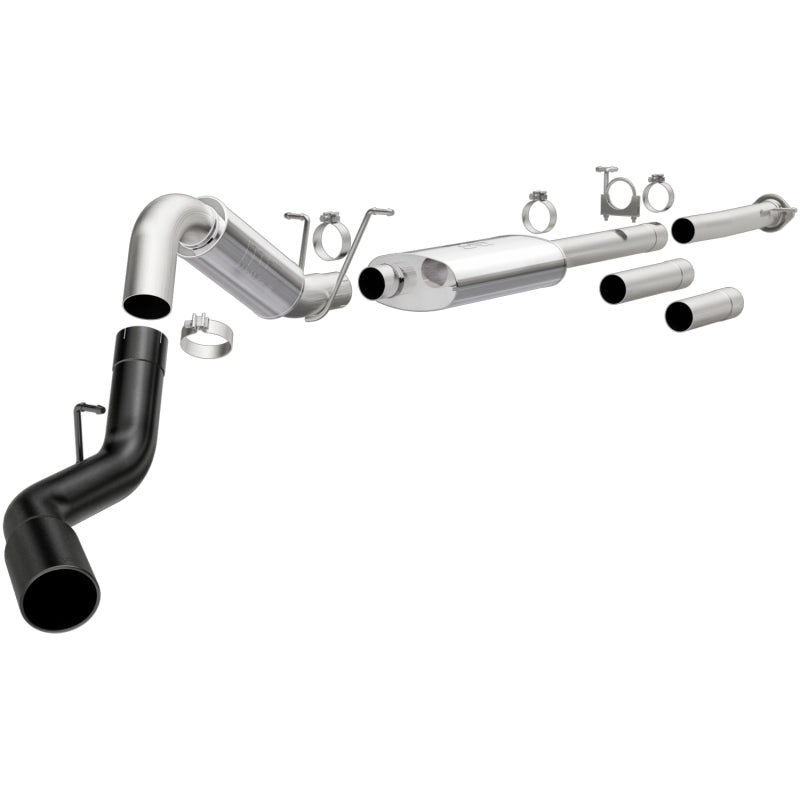 MagnaFlow Cat-Back Exhaust - Chevrolet Silverado / GMC Sierra 2500 HD / 3500 HD 6.0L 2011-2019 - 4in Single Passenger Side Rear Exit with Black Tips