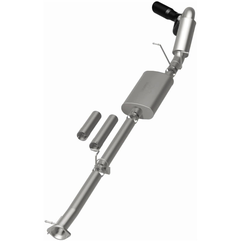 MagnaFlow Cat-Back Exhaust - Chevrolet Silverado / GMC Sierra 2500 HD / 3500 HD 6.0L 2011-2019 - 4in Single Passenger Side Rear Exit with Black Tips, view 22
