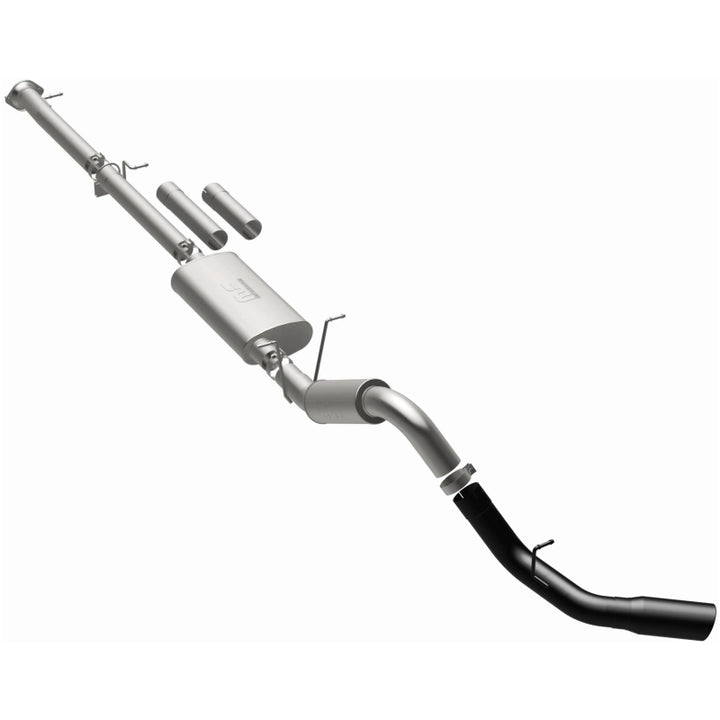 MagnaFlow Cat-Back Exhaust - Chevrolet Silverado / GMC Sierra 2500 HD / 3500 HD 6.0L 2011-2019 - 4in Single Passenger Side Rear Exit with Black Tips, view 6