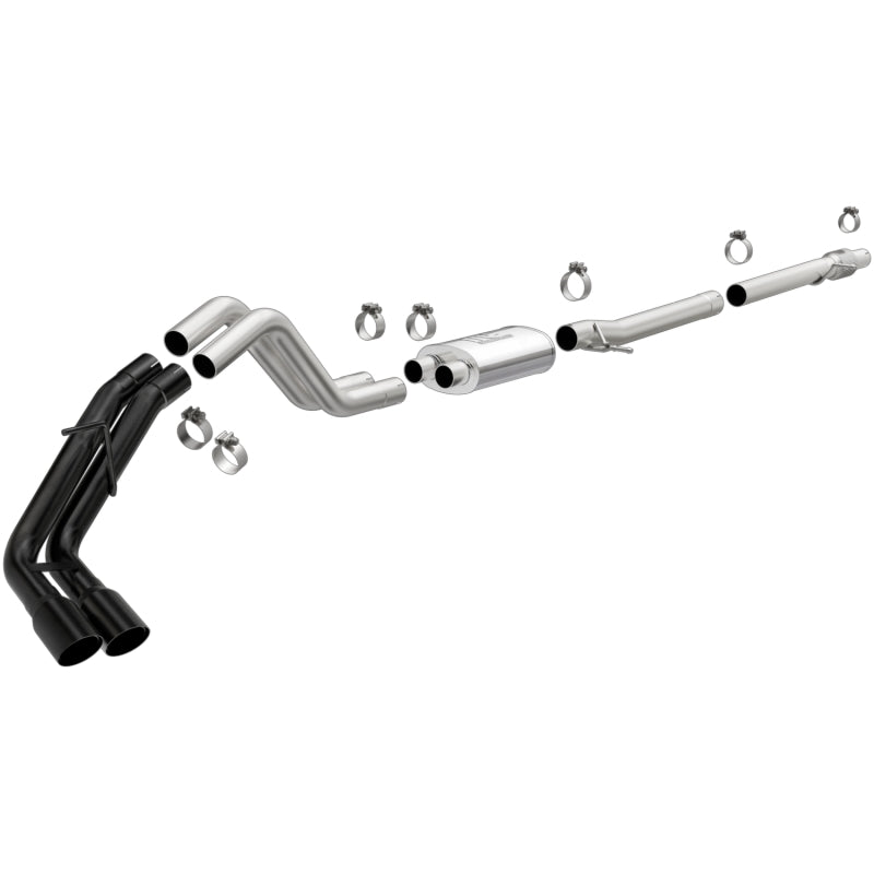 MagnaFlow Cat-Back Exhaust - Ford Ranger 2.3L EcoBoost 2019-2023 - 3in Black Tips