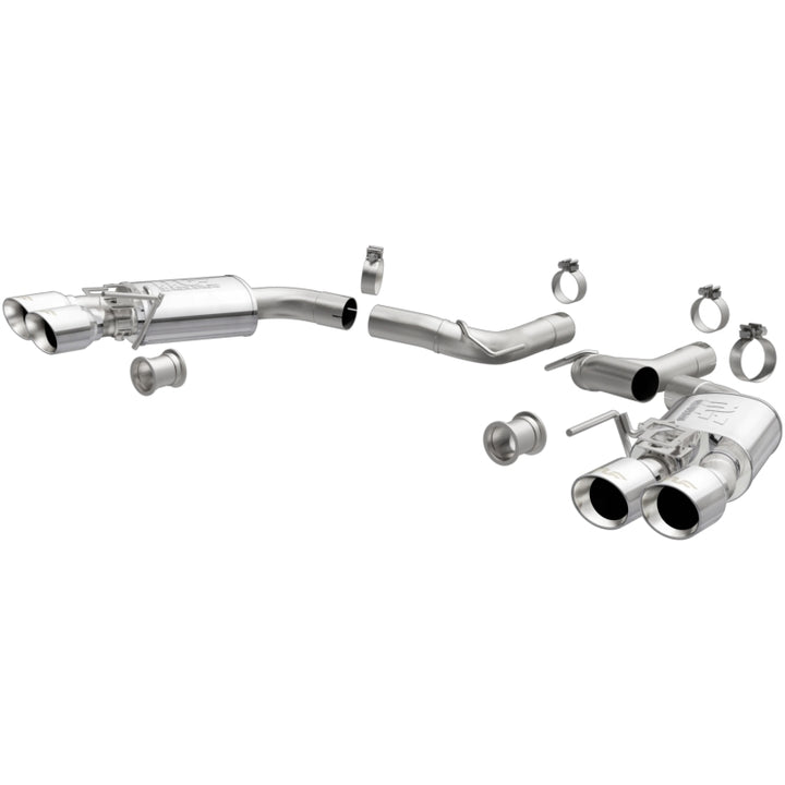 MagnaFlow Competition Series Axle-Back Exhaust - Ford Mustang GT 5.0L 2018-2023 - Quad Polished 4in Tips, view 2