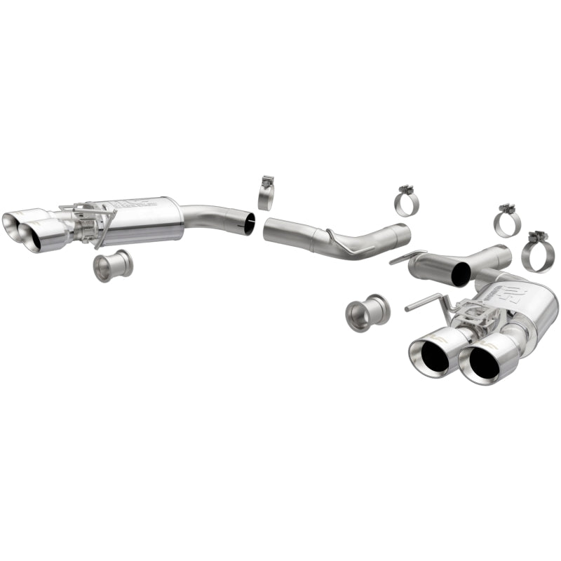 MagnaFlow Competition Series Axle-Back Exhaust - Ford Mustang GT 5.0L 2018-2023 - Quad Polished 4in Tips, view 2