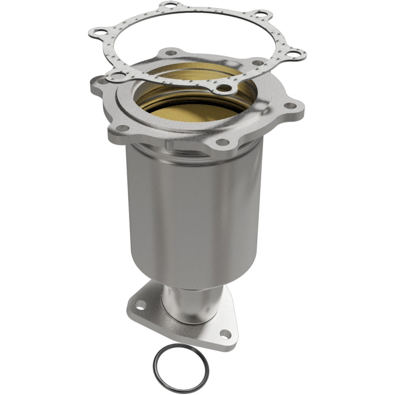 MagnaFlow HM-Grade Direct-Fit Catalytic Converter - Nissan Pathfinder Infiniti QX4 1996-2000 - Passenger Side Front, view 2