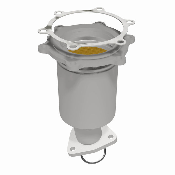 MagnaFlow HM-Grade Direct-Fit Catalytic Converter - Nissan Pathfinder Infiniti QX4 1996-2000 - Passenger Side Front, view 3