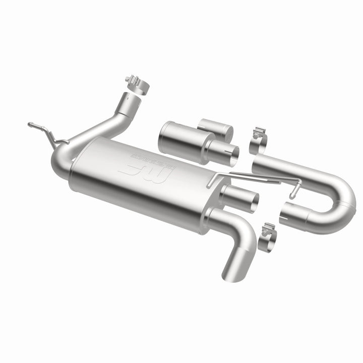 MagnaFlow Overland Series Axle-Back Exhaust - Jeep Wrangler JK 3.6/3.8L V6 2007-2018 - High-Clearance Tailpipe, view 13