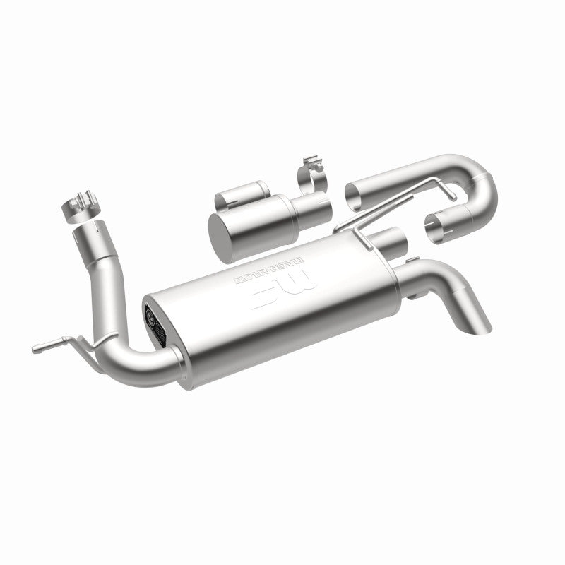 MagnaFlow Overland Series Axle-Back Exhaust - Jeep Wrangler JK 3.6/3.8L V6 2007-2018 - High-Clearance Tailpipe, view 39