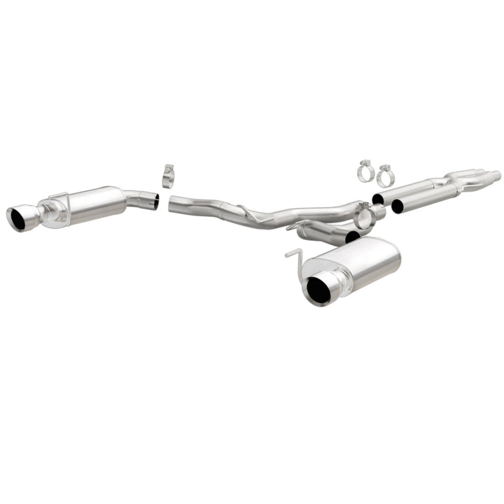 MagnaFlow Street Series Cat-Back Exhaust - Ford Mustang GT 5.0L V8 2015-2017 - 3in Dual Split Rear Exit with Polished 4.5in Tips
