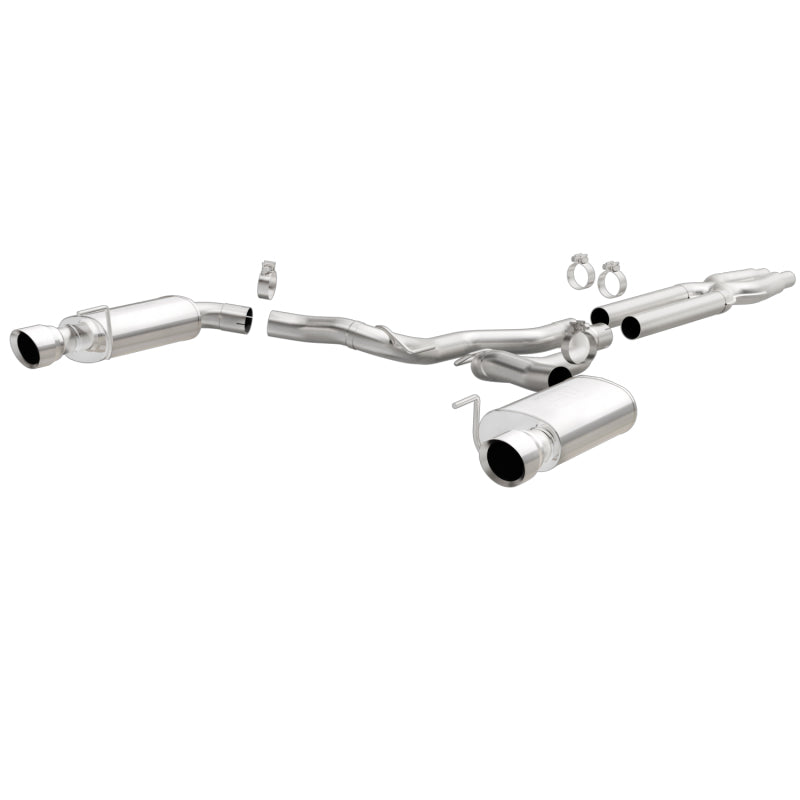 MagnaFlow Street Series Cat-Back Exhaust - Ford Mustang GT 5.0L V8 2015-2017 - 3in Dual Split Rear Exit with Polished 4.5in Tips