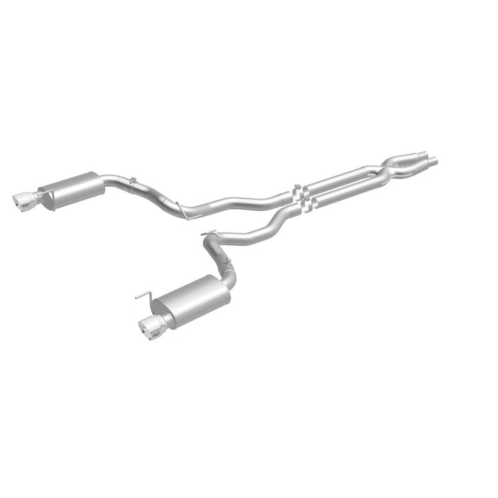 MagnaFlow Street Series Cat-Back Exhaust - Ford Mustang GT 5.0L V8 2015-2017 - 3in Dual Split Rear Exit with Polished 4.5in Tips, view 14
