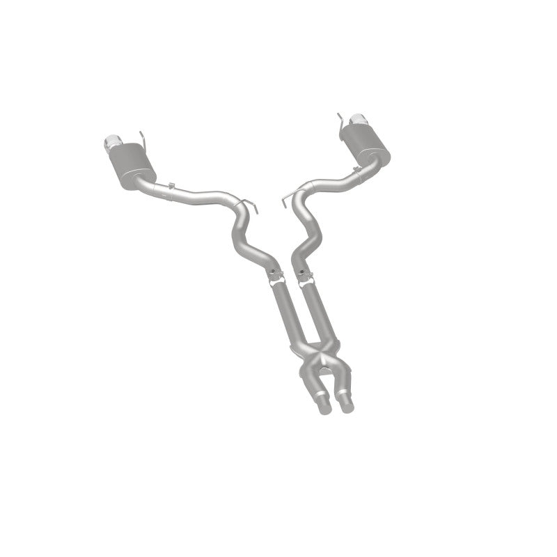 MagnaFlow Street Series Cat-Back Exhaust - Ford Mustang GT 5.0L V8 2015-2017 - 3in Dual Split Rear Exit with Polished 4.5in Tips, view 16