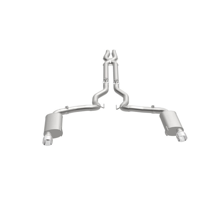 MagnaFlow Street Series Cat-Back Exhaust - Ford Mustang GT 5.0L V8 2015-2017 - 3in Dual Split Rear Exit with Polished 4.5in Tips, view 27