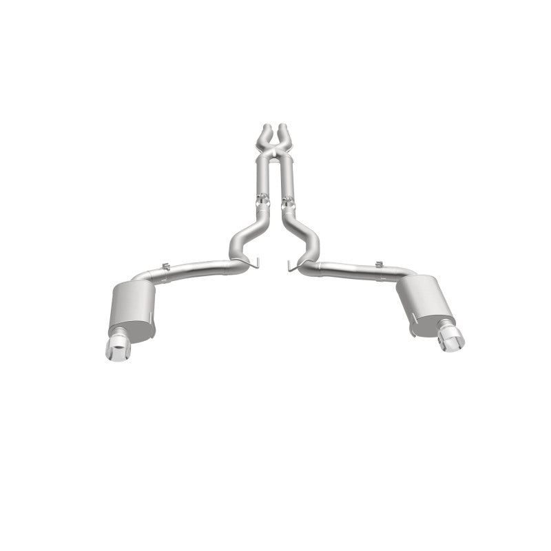 MagnaFlow Street Series Cat-Back Exhaust - Ford Mustang GT 5.0L V8 2015-2017 - 3in Dual Split Rear Exit with Polished 4.5in Tips, view 27