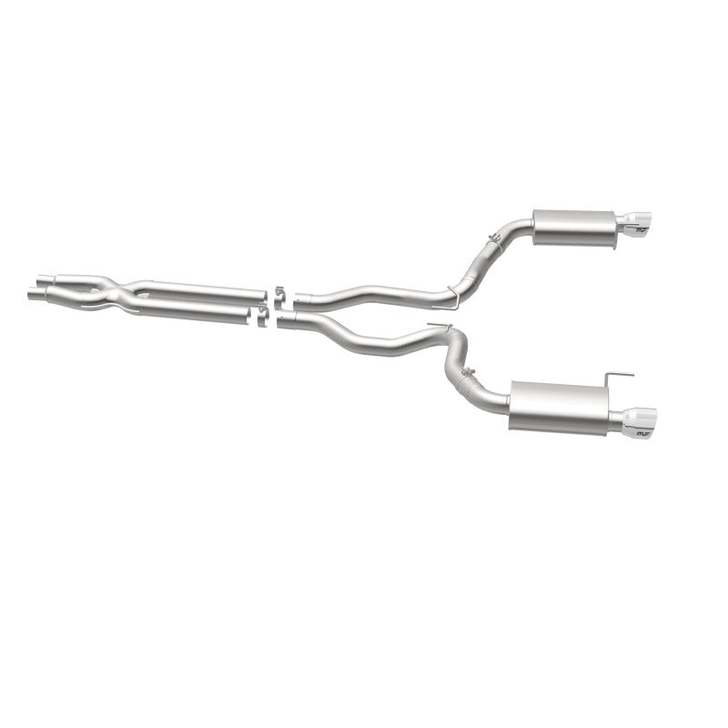 MagnaFlow Street Series Cat-Back Exhaust - Ford Mustang GT 5.0L V8 2015-2017 - 3in Dual Split Rear Exit with Polished 4.5in Tips, view 29