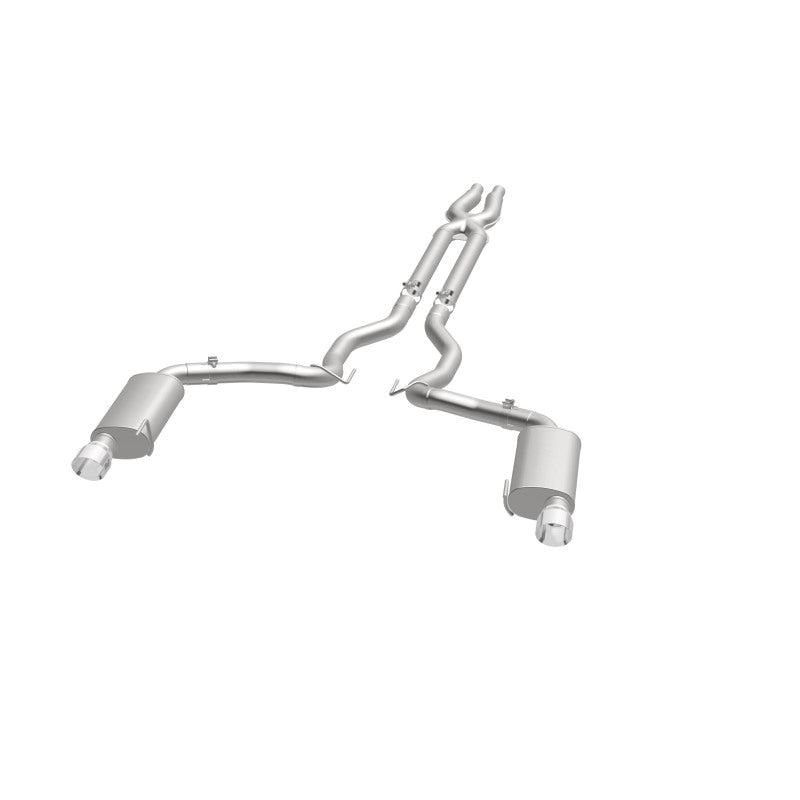 MagnaFlow Street Series Cat-Back Exhaust - Ford Mustang GT 5.0L V8 2015-2017 - 3in Dual Split Rear Exit with Polished 4.5in Tips, view 39