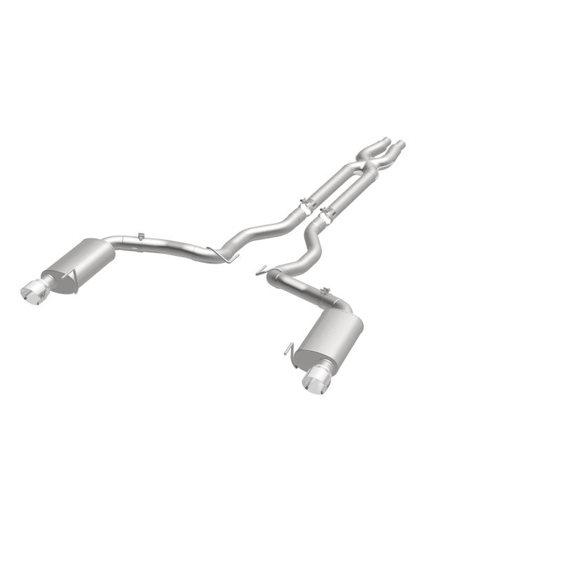 MagnaFlow Street Series Cat-Back Exhaust - Ford Mustang GT 5.0L V8 2015-2017 - 3in Dual Split Rear Exit with Polished 4.5in Tips, view 42