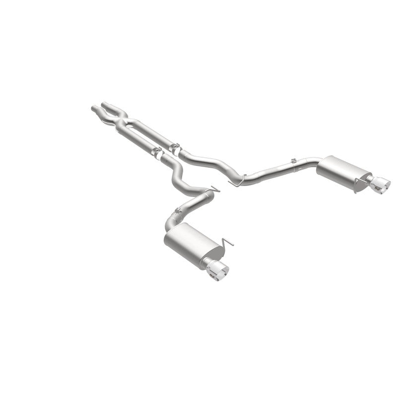 MagnaFlow Street Series Cat-Back Exhaust - Ford Mustang GT 5.0L V8 2015-2017 - 3in Dual Split Rear Exit with Polished 4.5in Tips, view 45