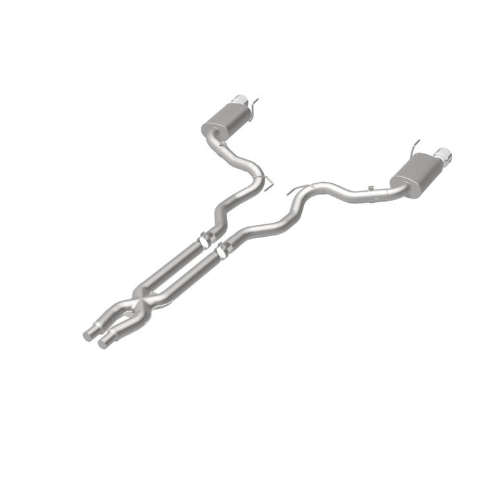 MagnaFlow Street Series Cat-Back Exhaust - Ford Mustang GT 5.0L V8 2015-2017 - 3in Dual Split Rear Exit with Polished 4.5in Tips, view 9