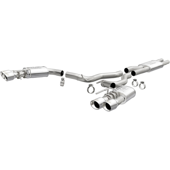 MagnaFlow Street Series Cat-Back Exhaust - Ford Mustang GT 5.0L 2018-2023 - Dual Exit with Polished 4in Tips, view 2
