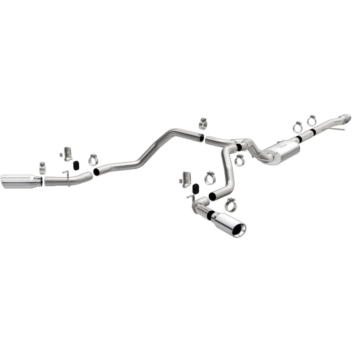 MagnaFlow Street Series Cat-Back Exhaust - Chevrolet Silverado 1500 / GMC Sierra 1500 2019-2026 - Dual Split Exit, Polished Tips